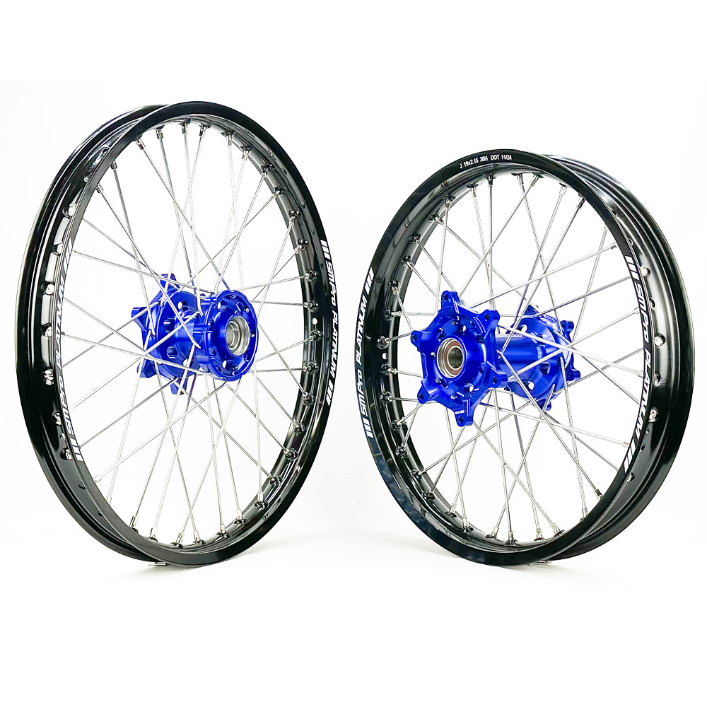 SM PRO PLATINUM WHEEL SET HUSQVARNA TC/FC 15-22 BLUE HUB BLACK RIM